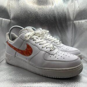 Size 12 Nike Air Force 1 Low '07 White Mens Lace-Up Athletic Sneakers 316122-111
